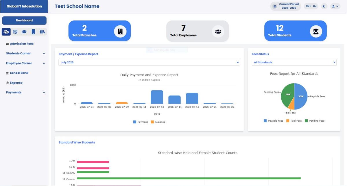 Class Management System screenshot