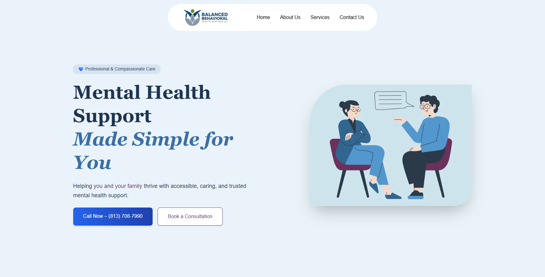Balanced Behavioral Health project screenshot