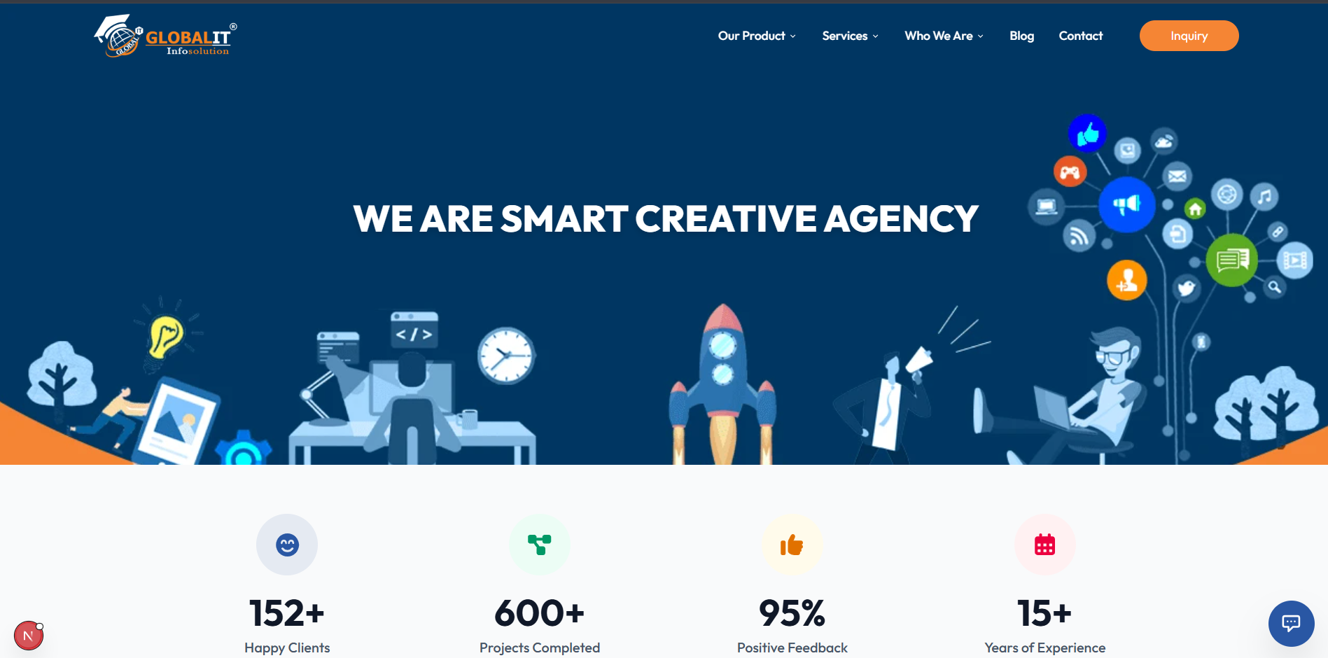 Global IT Infosolution website project by Pratham Kadam
